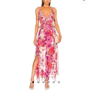 NWT MISA Los Angeles Diana Dress in White Coming Up Roses Small REVOLVE